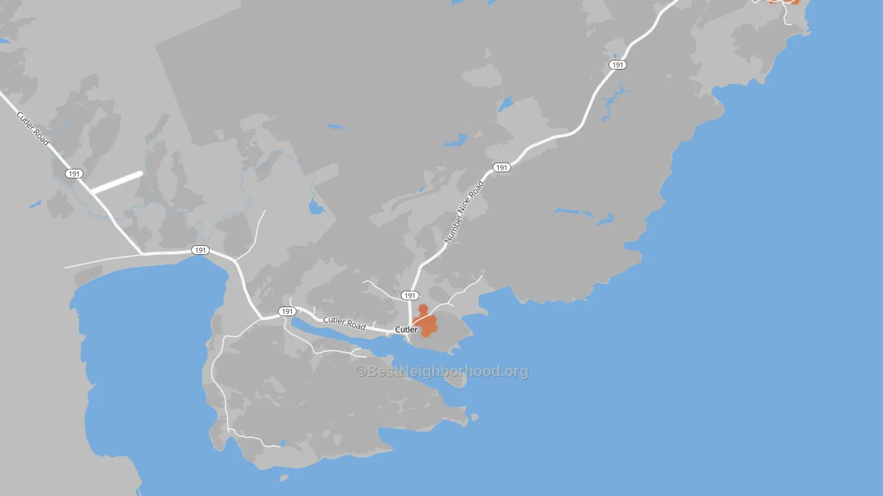 Bike Grade map of Little Machias, ME