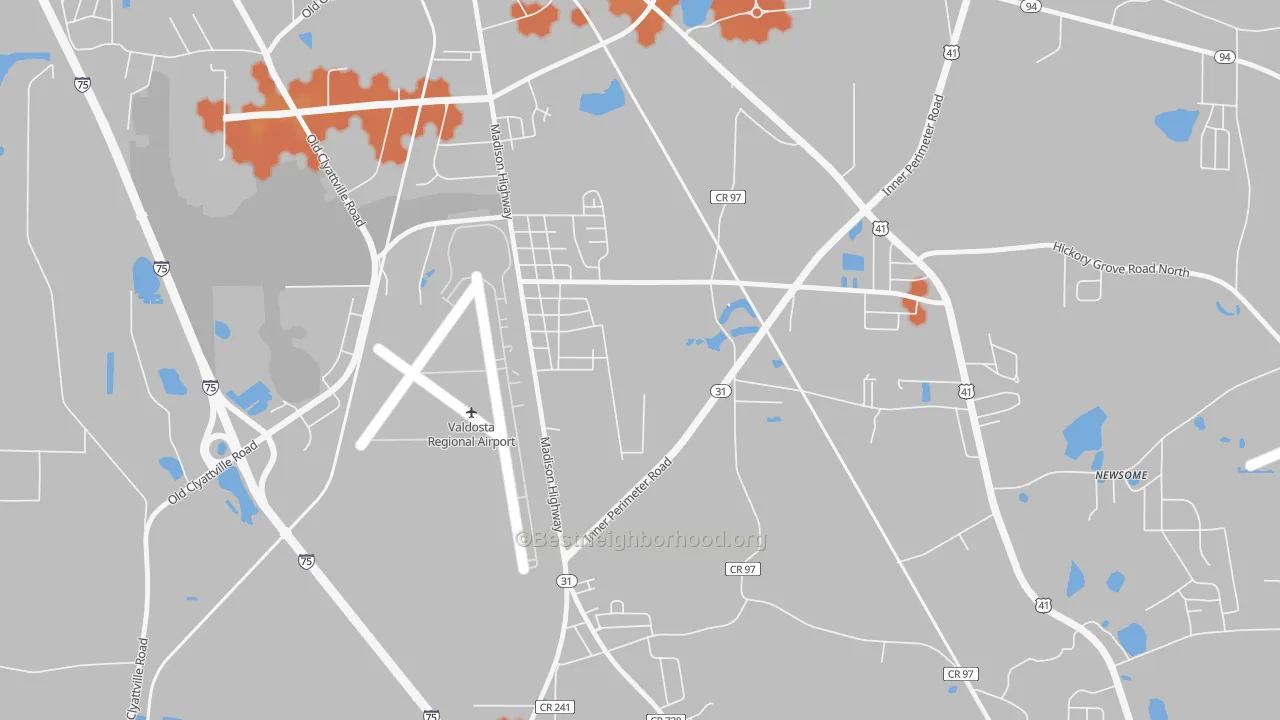 Bike Grade map of Little Miami, GA