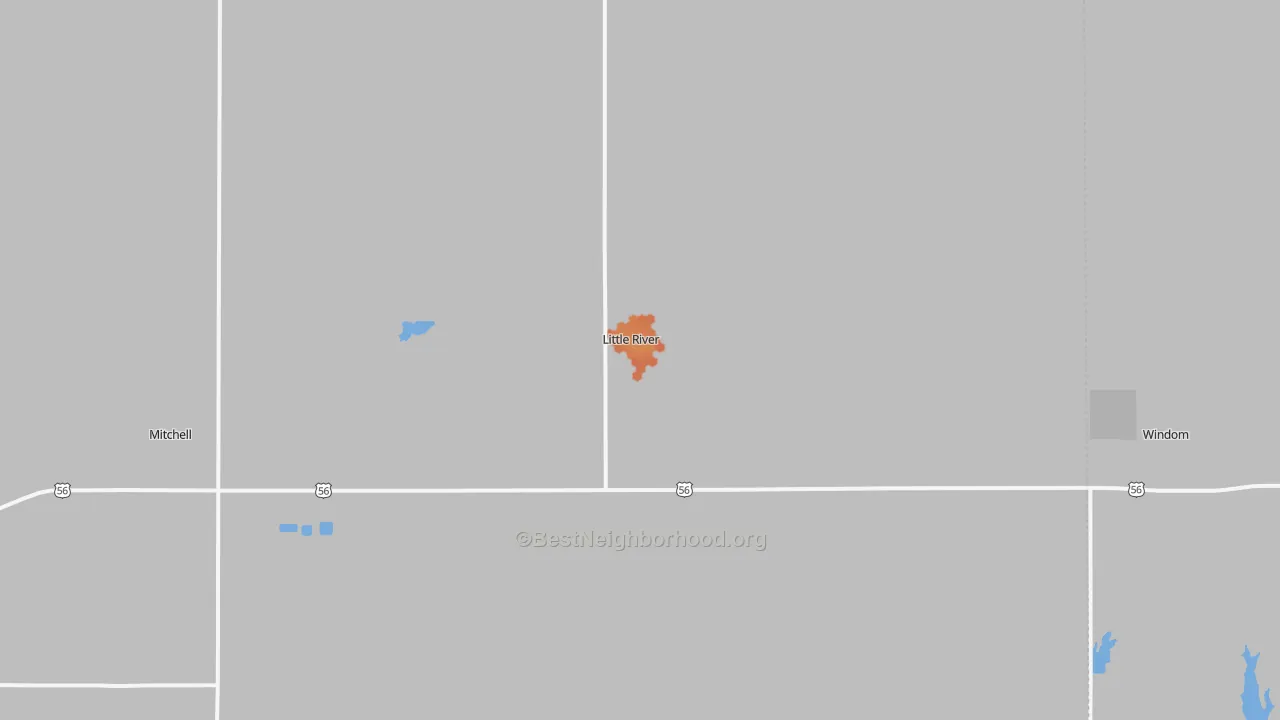 Bike Grade map of Little River, KS