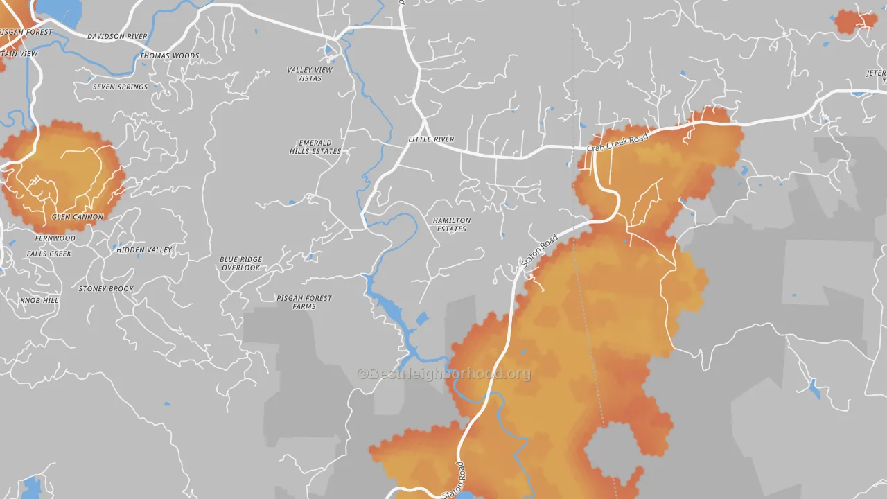 Bike Grade map of Little River, NC