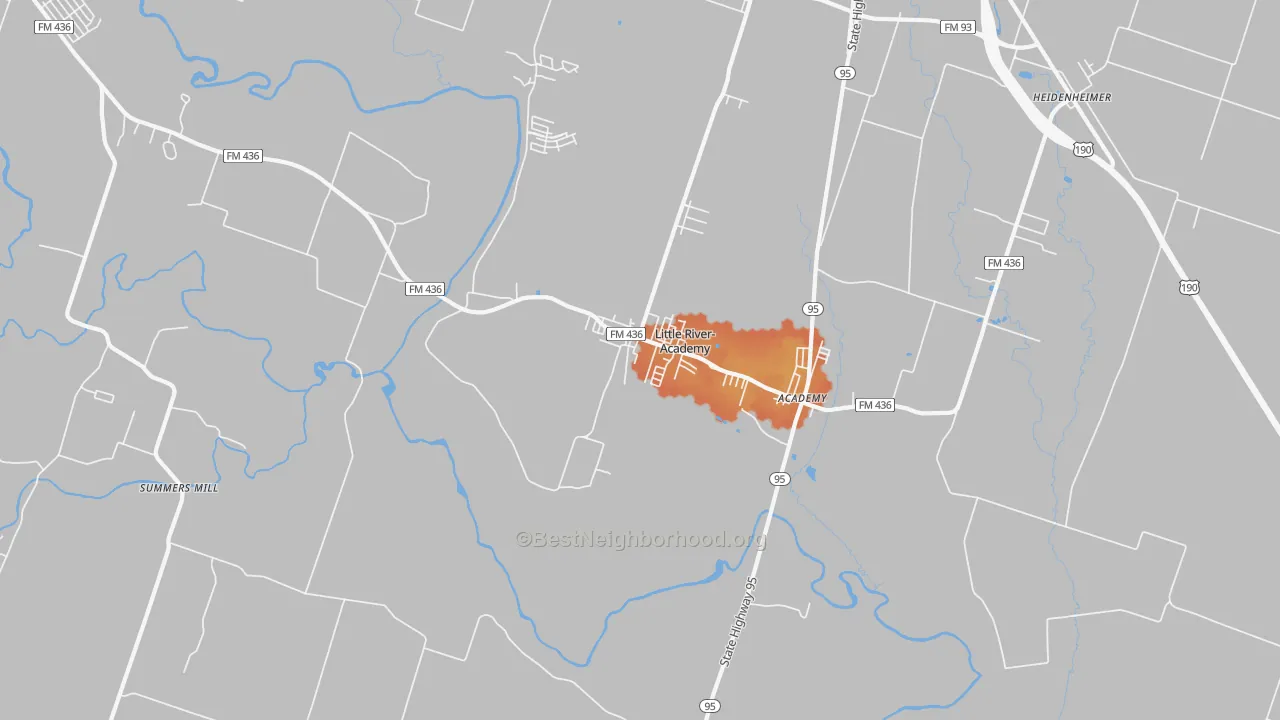 Bike Grade map of Little River, TX