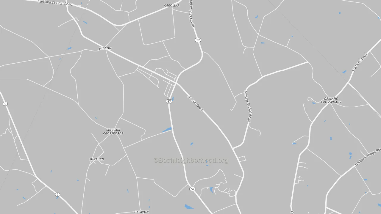 Bike Grade map of Little Rock, SC