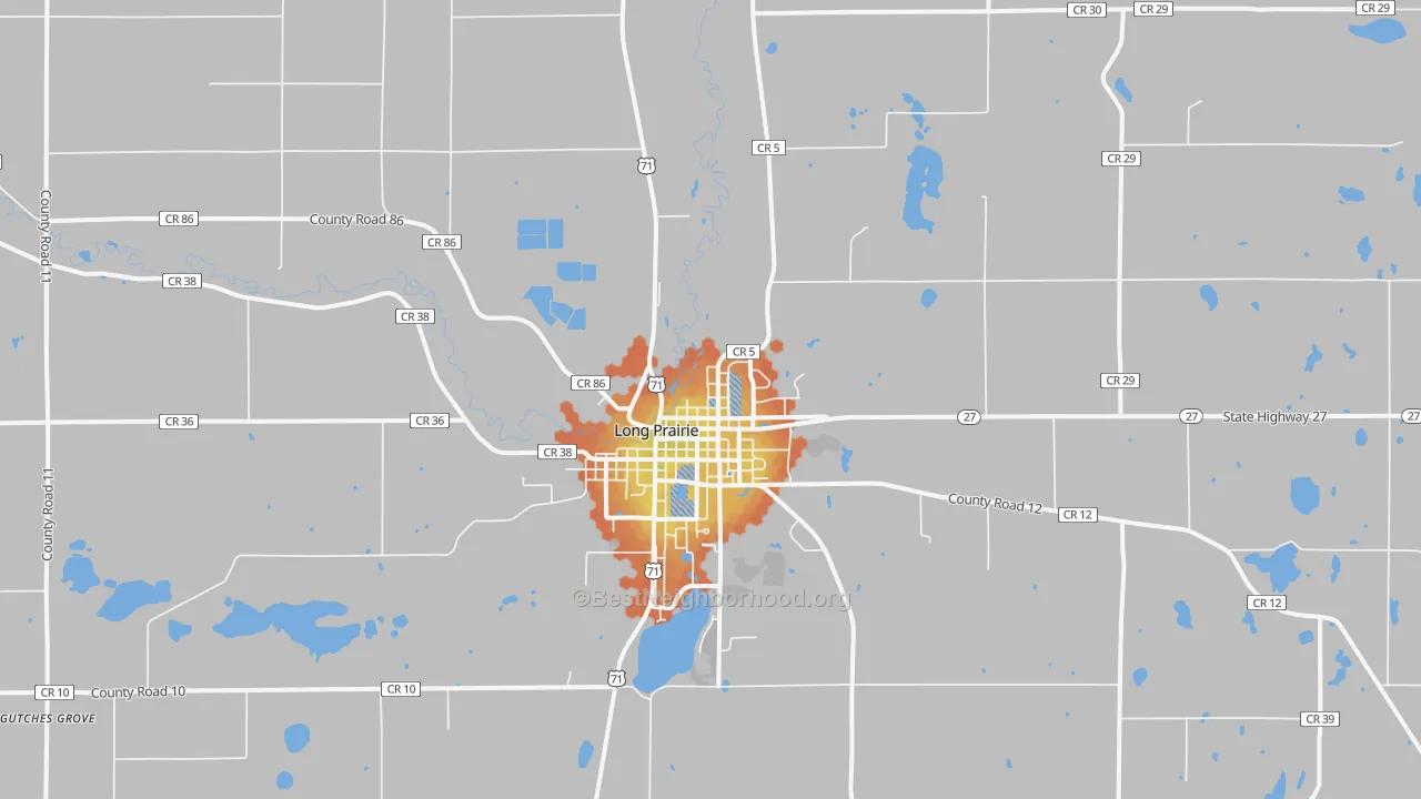 Bike Grade map of Little Sauk, MN