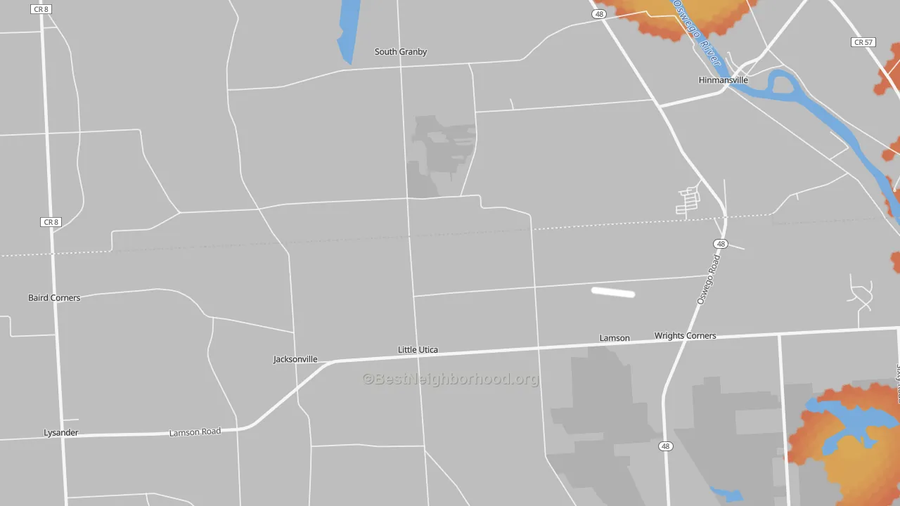 Bike Grade map of Little Utica, NY