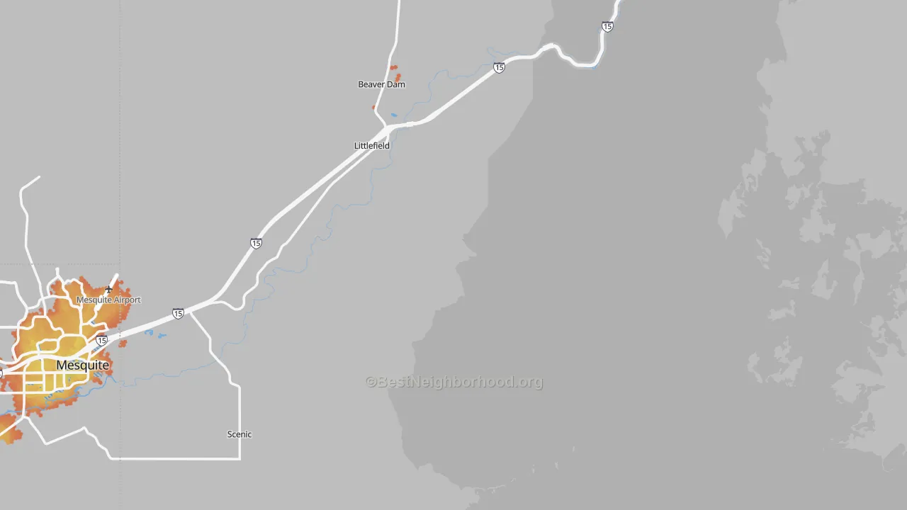 Bike Grade map of Littlefield, AZ