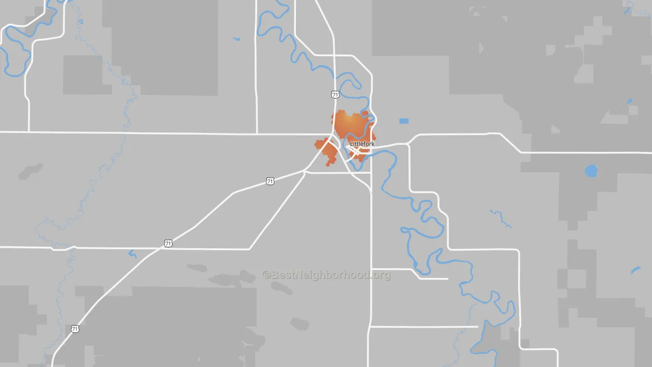 Bike Grade map of Littlefork, MN