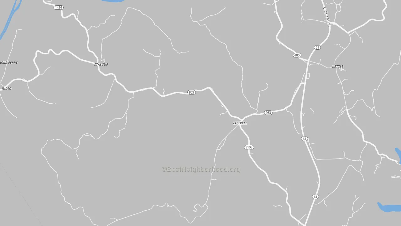 Bike Grade map of Littrell, KY