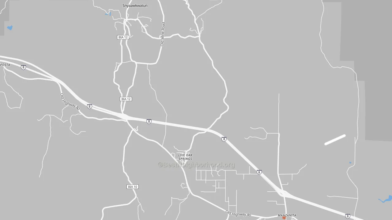 Bike Grade map of Live Oak Springs, CA