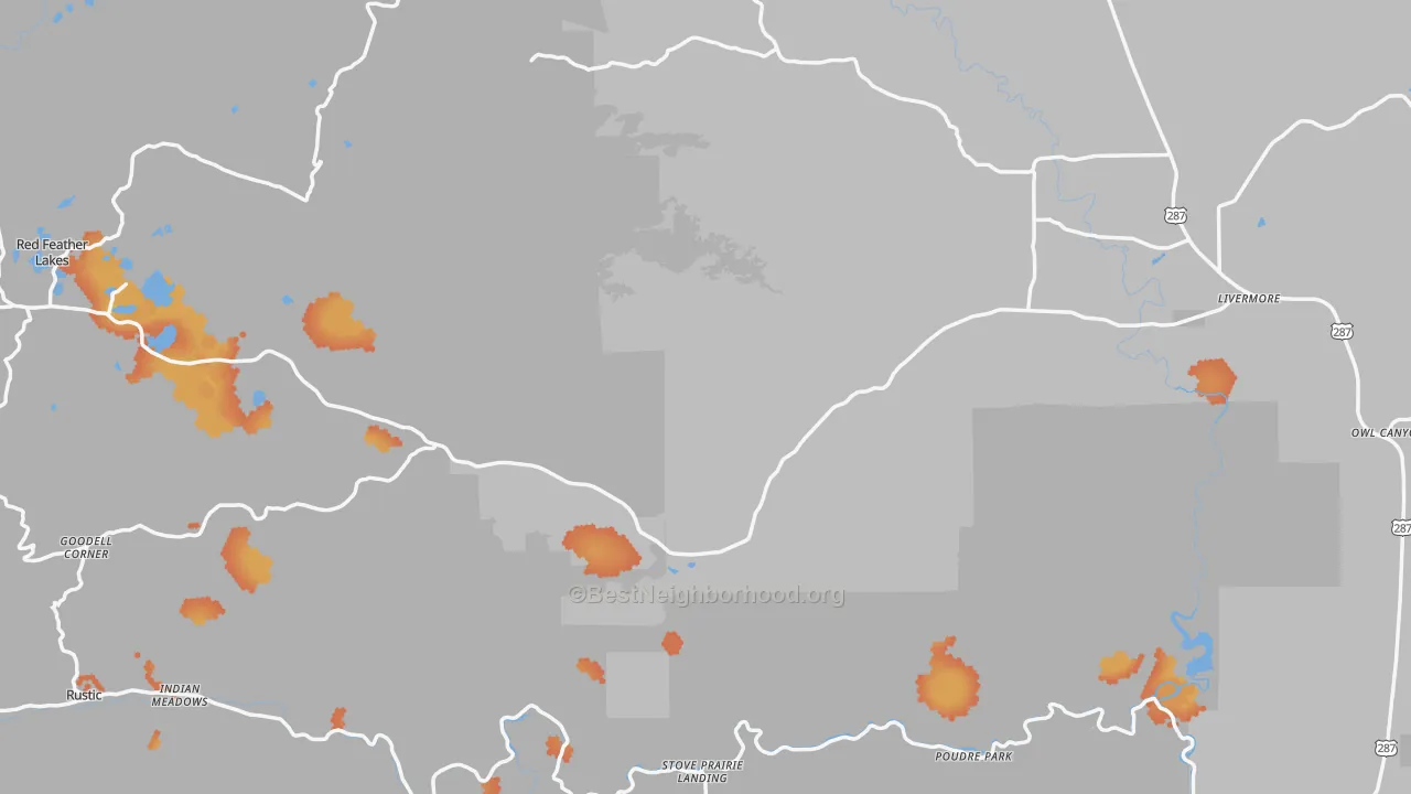 Bike Grade map of Livermore, CO