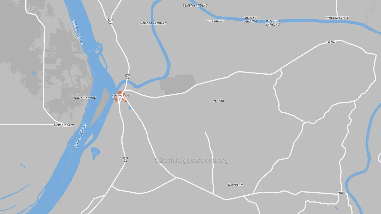 Bike Grade map of Livingston County, KY
