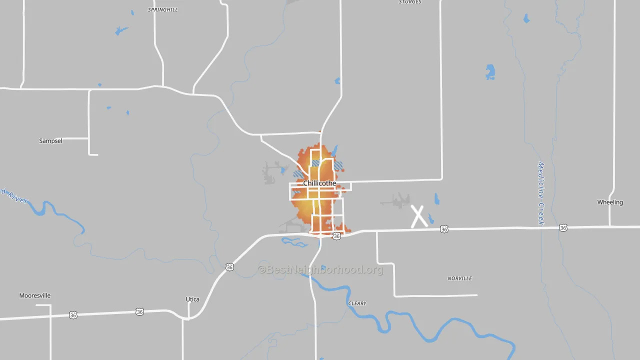 Bike Grade map of Livingston County, MO