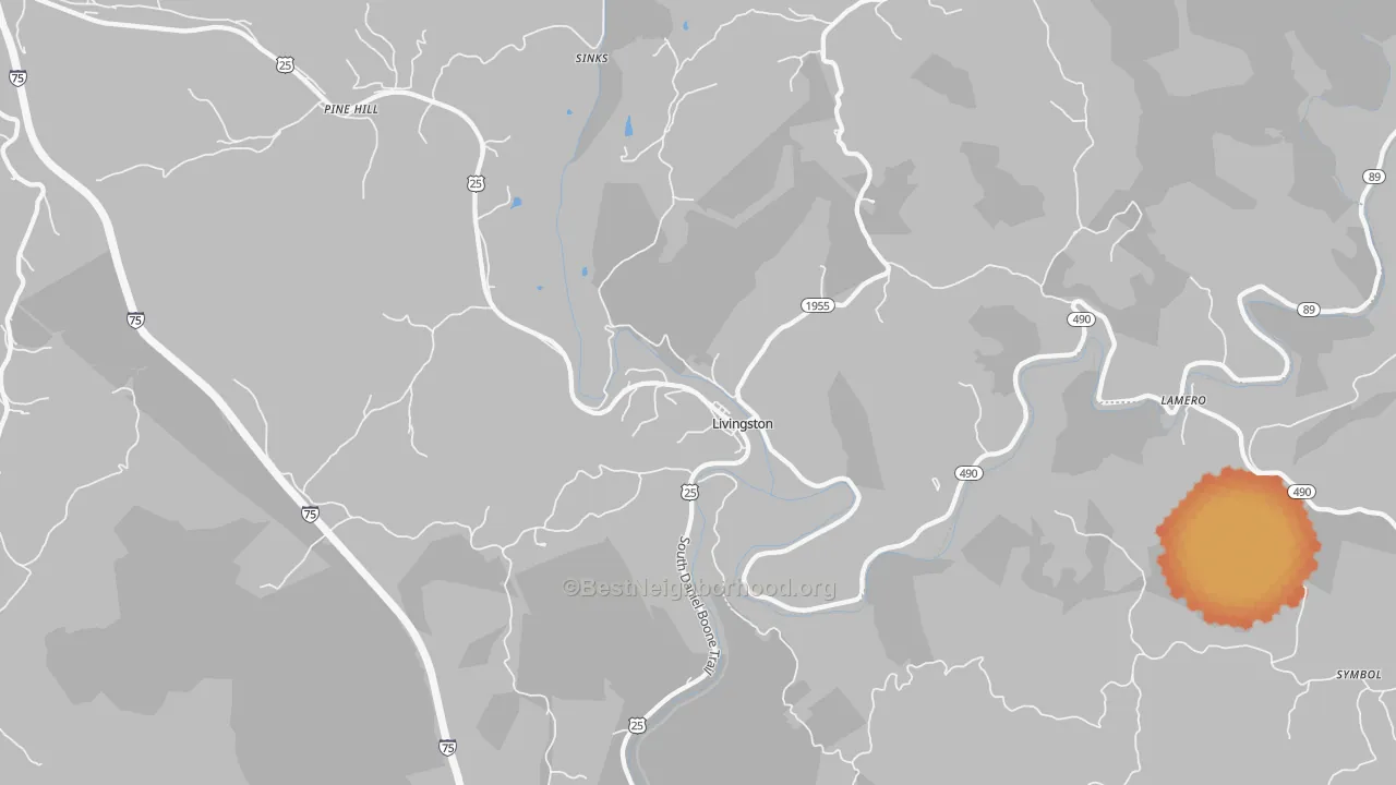 Bike Grade map of Livingston, KY