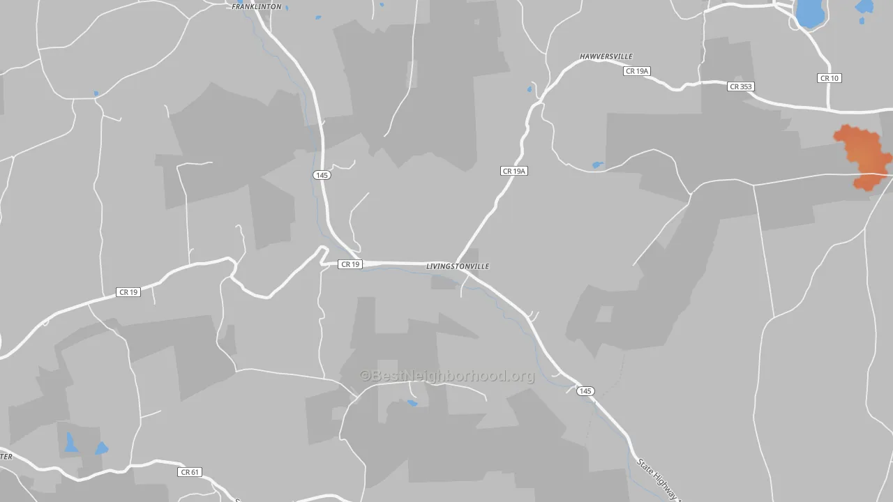 Bike Grade map of Livingstonville, NY