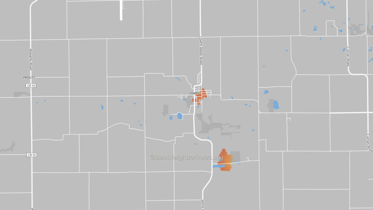 Bike Grade map of Loami, IL