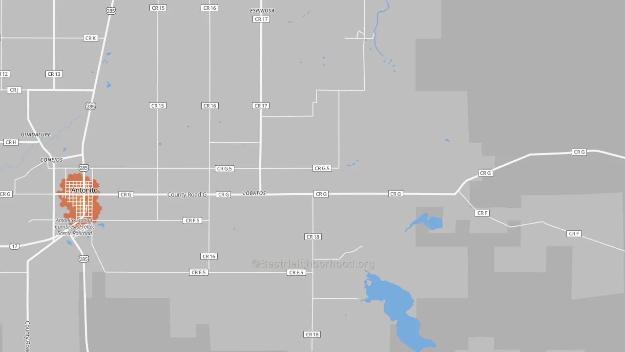 Bike Grade map of Lobatos, CO