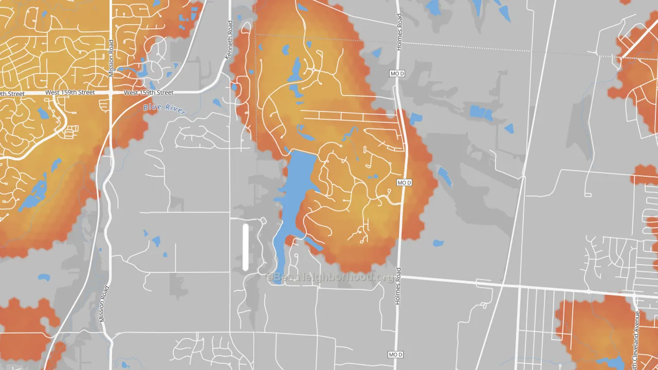 Bike Grade map of Loch Lloyd, MO
