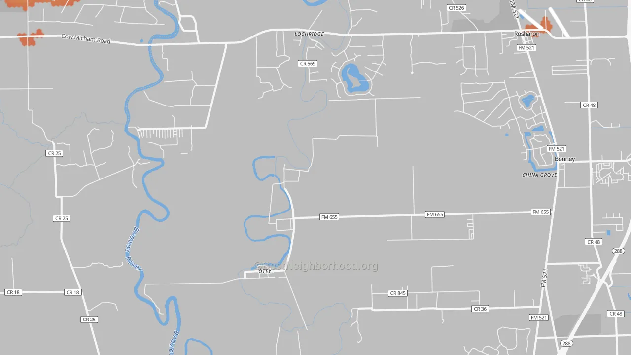 Bike Grade map of Lochridge, TX