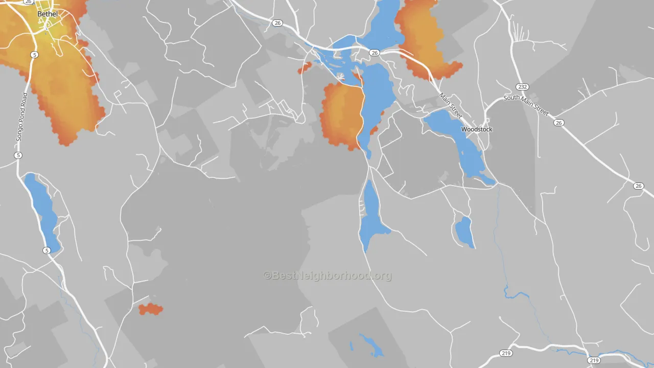 Bike Grade map of Locke Mills, ME