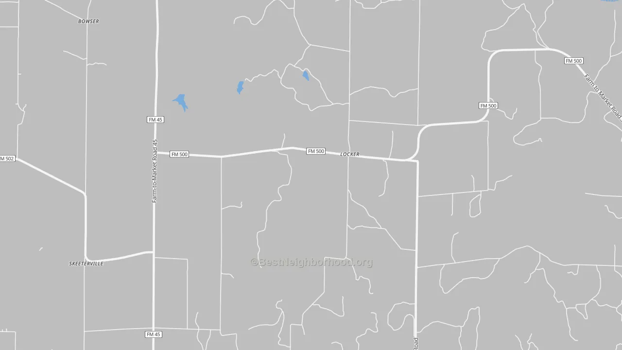 Bike Grade map of Locker, TX