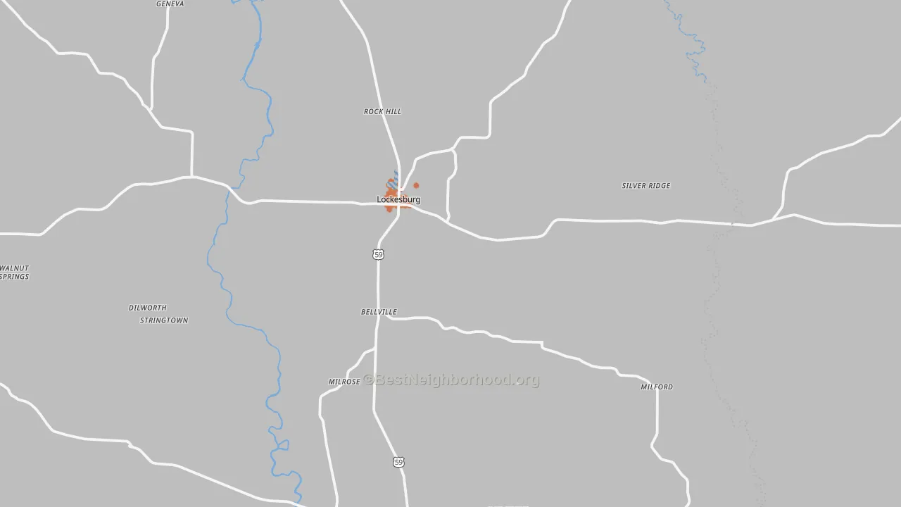 Bike Grade map of Lockesburg, AR