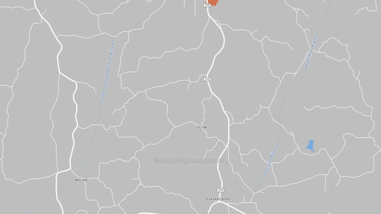Bike Grade map of Locum, MS