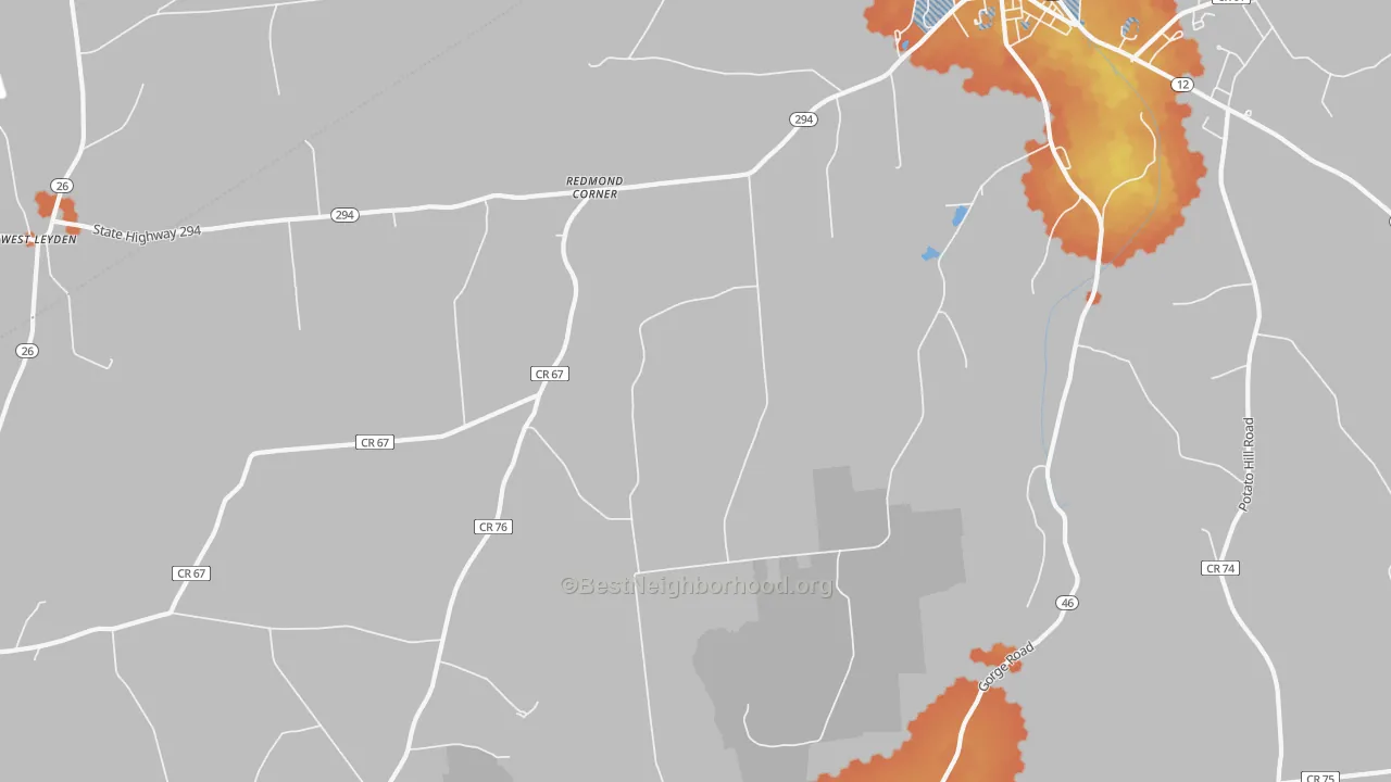 Bike Grade map of Locust Grove, NY