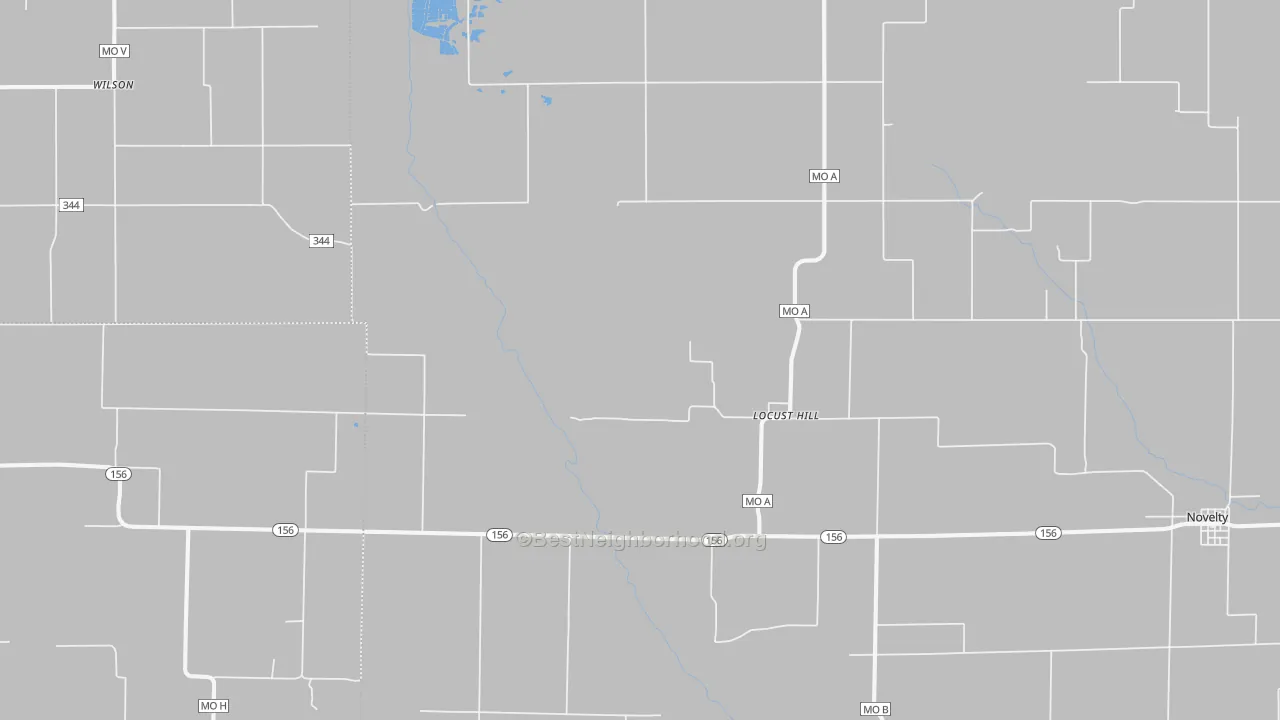 Bike Grade map of Locust Hill, MO