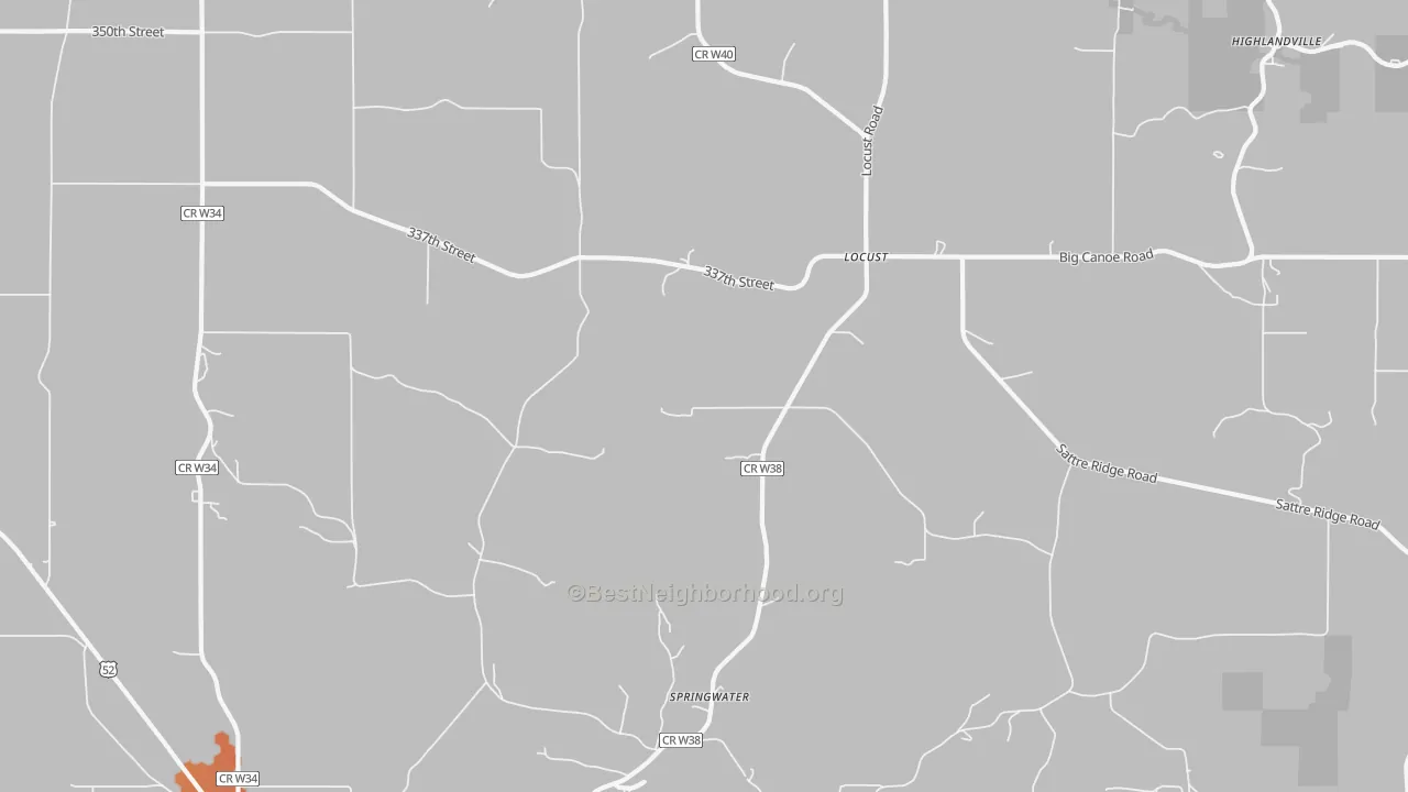 Bike Grade map of Locust, IA