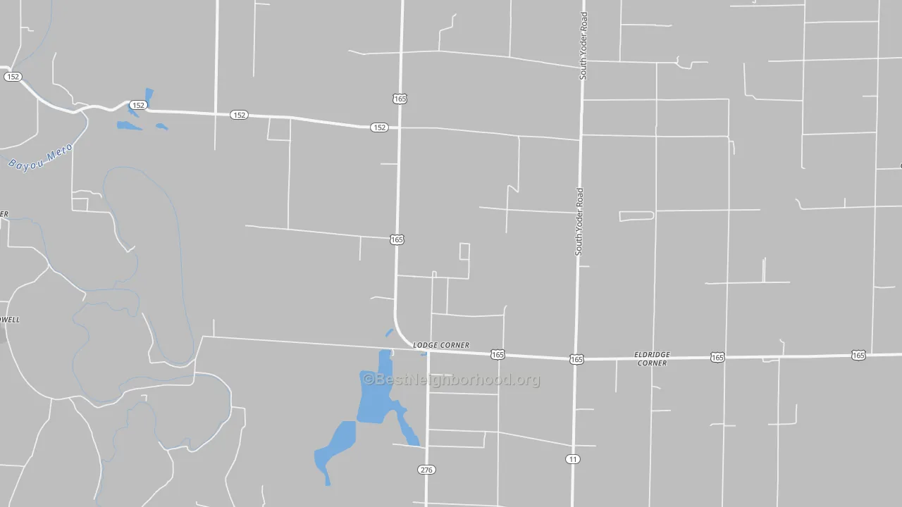 Bike Grade map of Lodge Corner, AR
