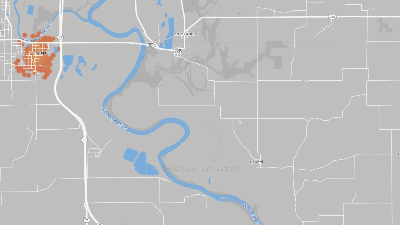 Bike Grade map of Lodi, IN