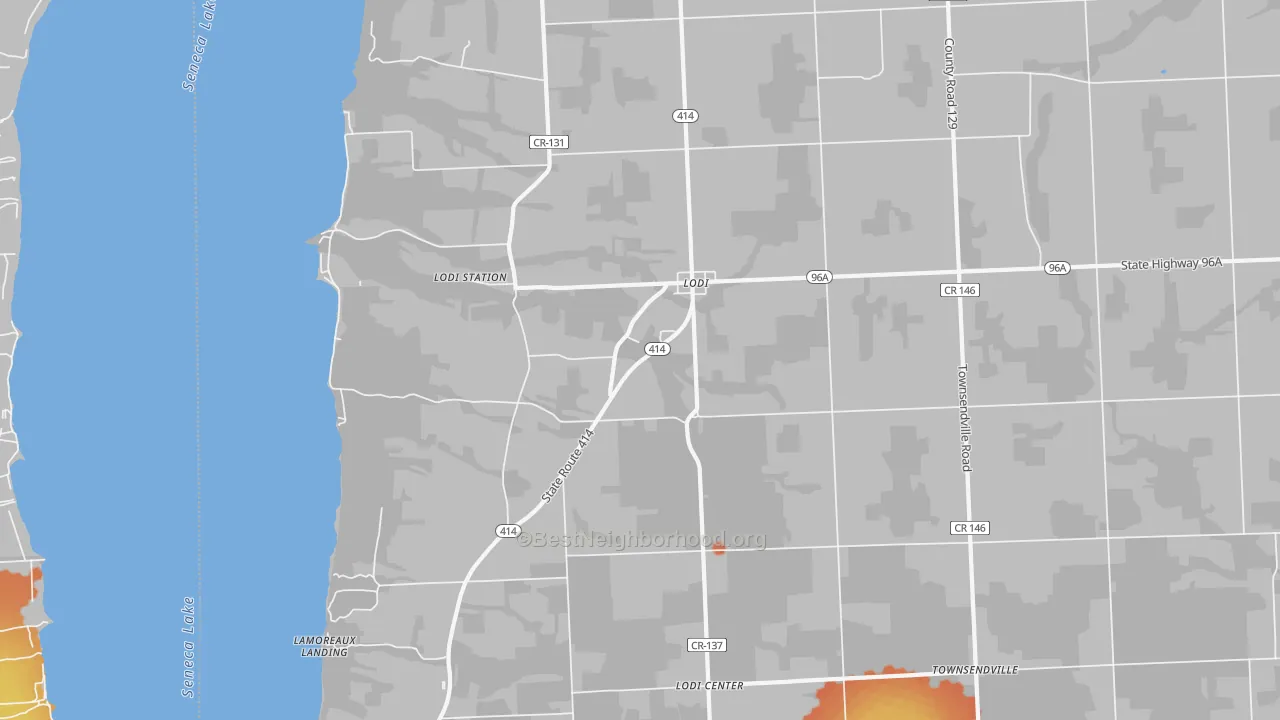 Bike Grade map of Lodi, NY