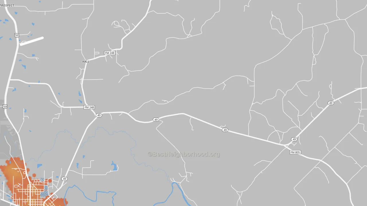 Bike Grade map of Lodi, TX
