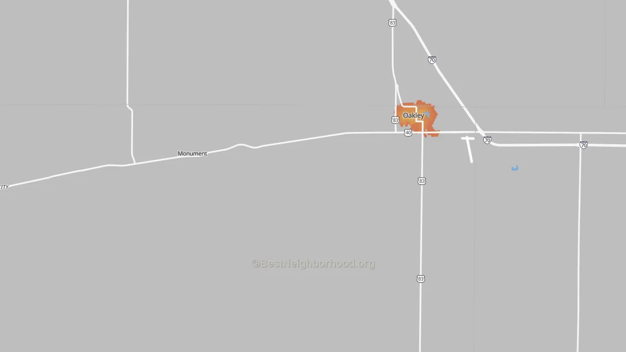 Bike Grade map of Logan County, KS