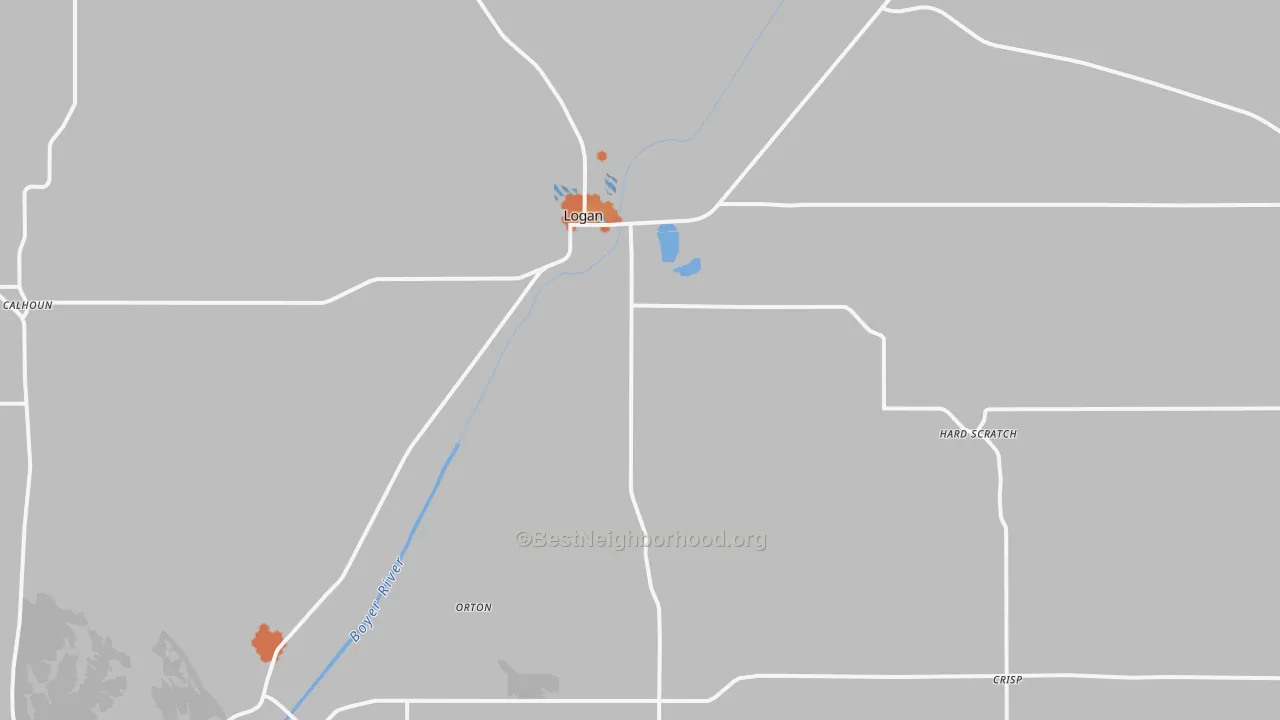 Bike Grade map of Logan, IA