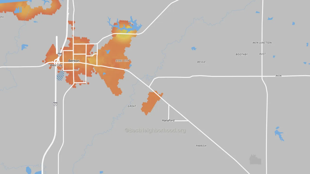 Bike Grade map of Logan, IL