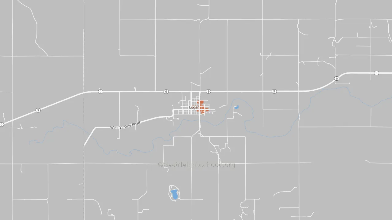 Bike Grade map of Logan, KS