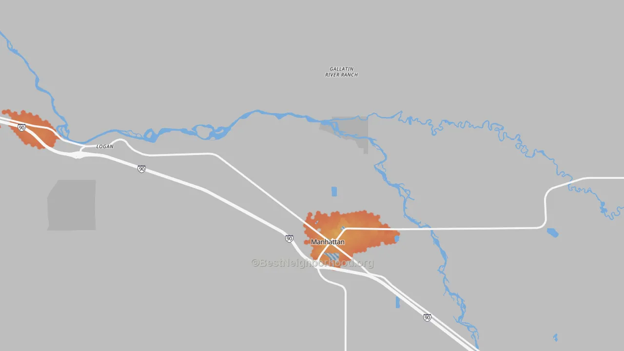Bike Grade map of Logan, MT