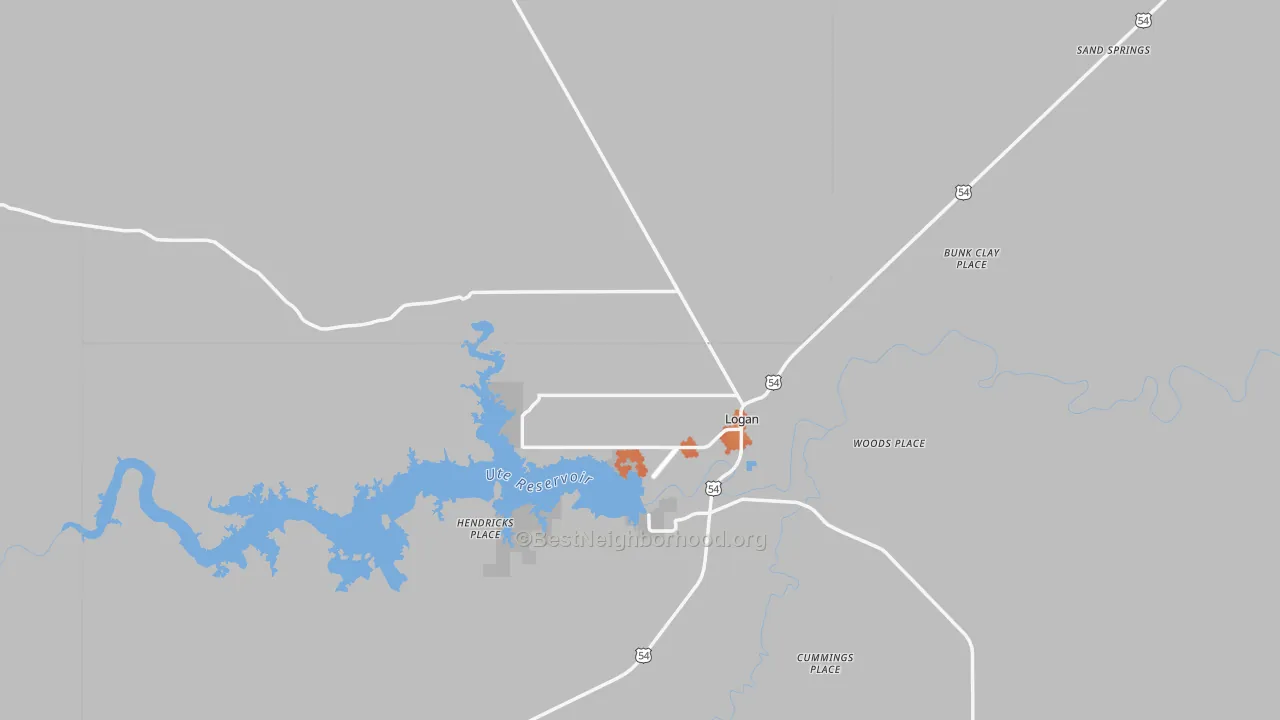 Bike Grade map of Logan, NM