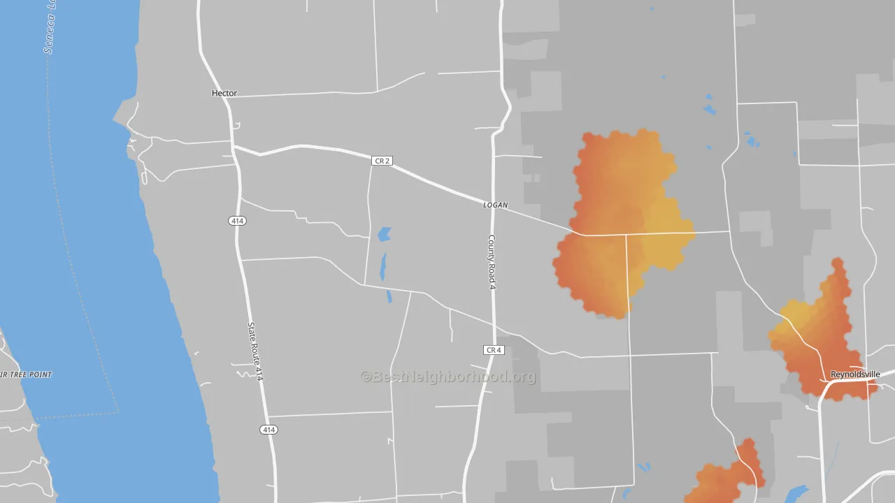 Bike Grade map of Logan, NY
