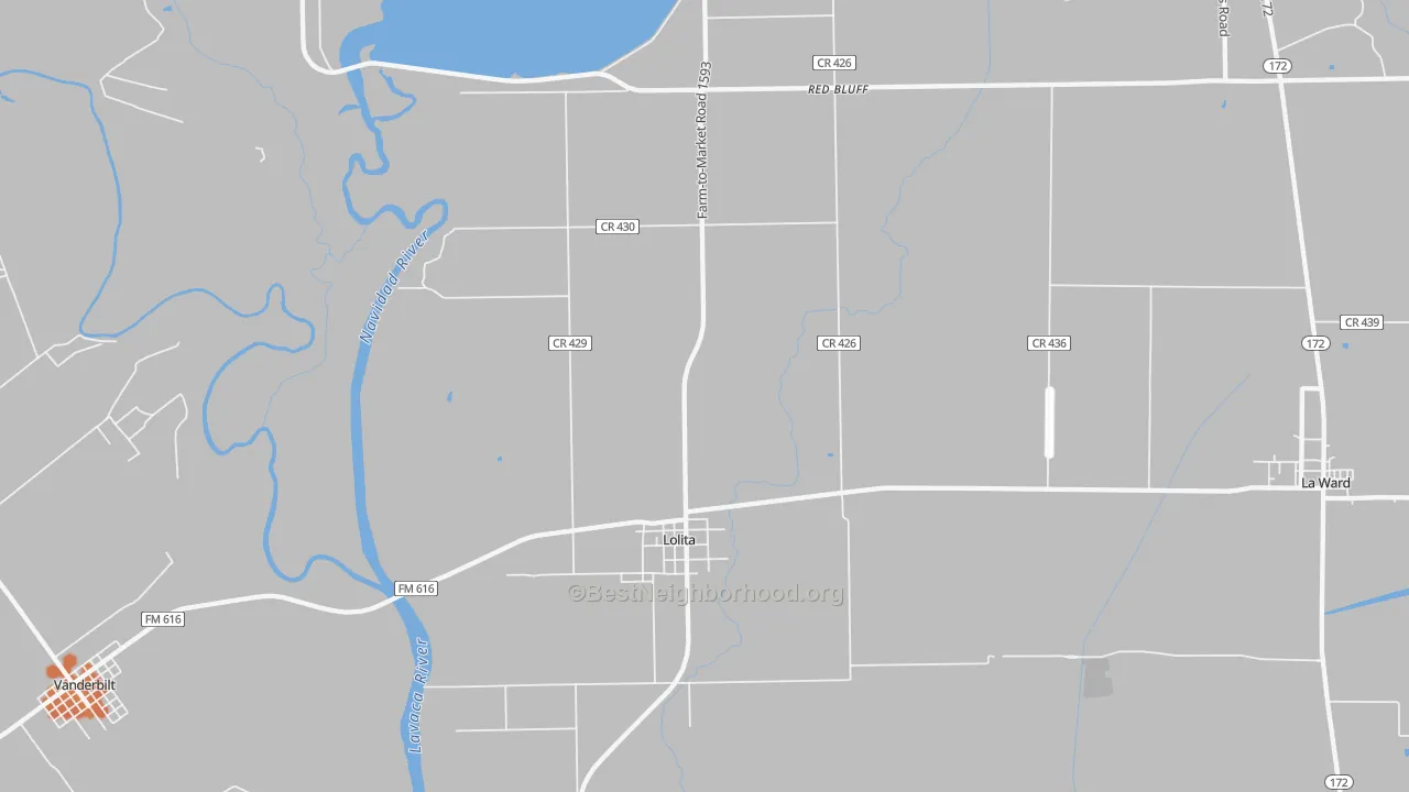 Bike Grade map of Lolita, TX