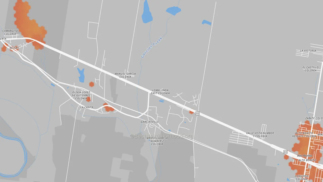 Bike Grade map of Loma Linda East, TX