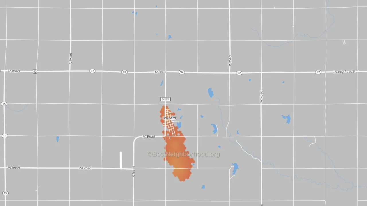 Bike Grade map of Loma, NE