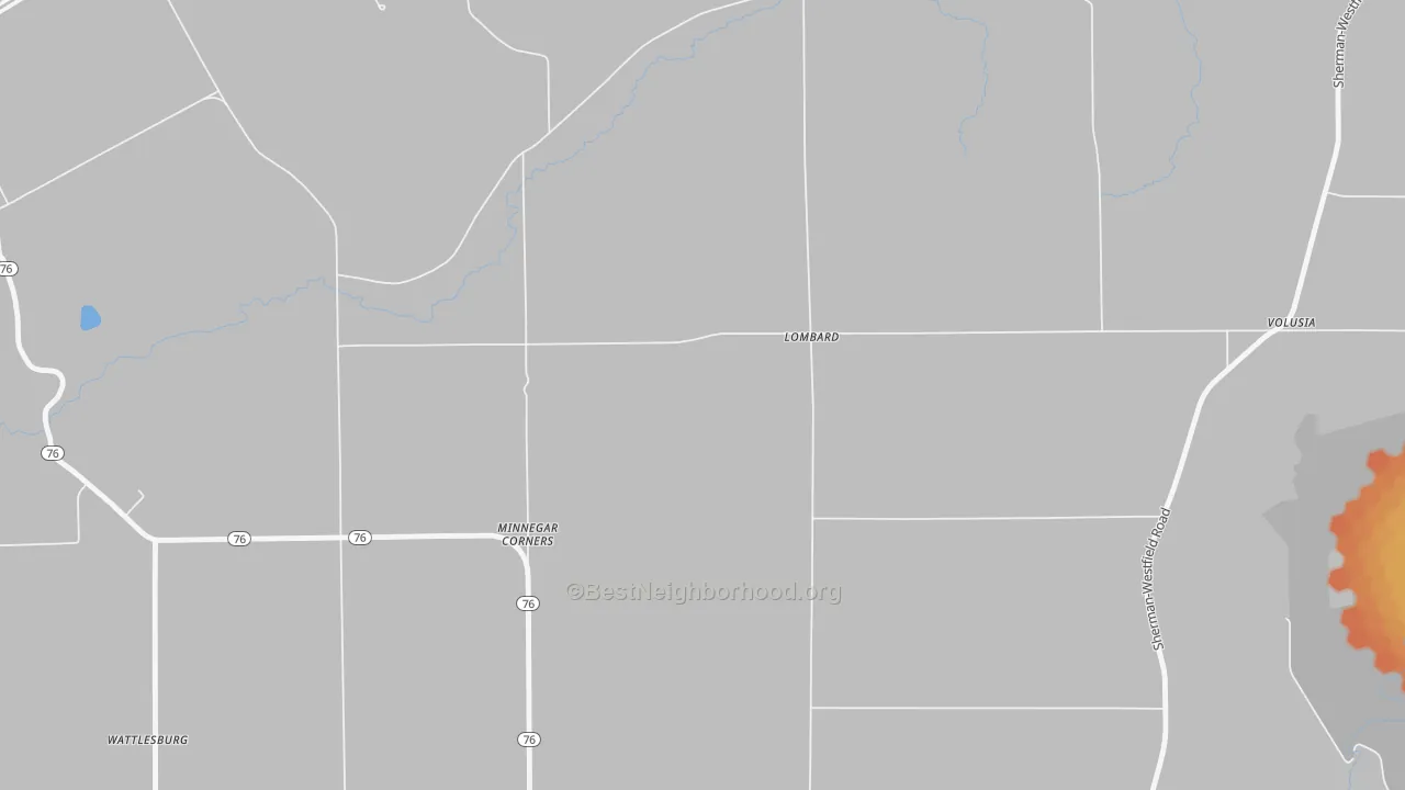Bike Grade map of Lombard, NY