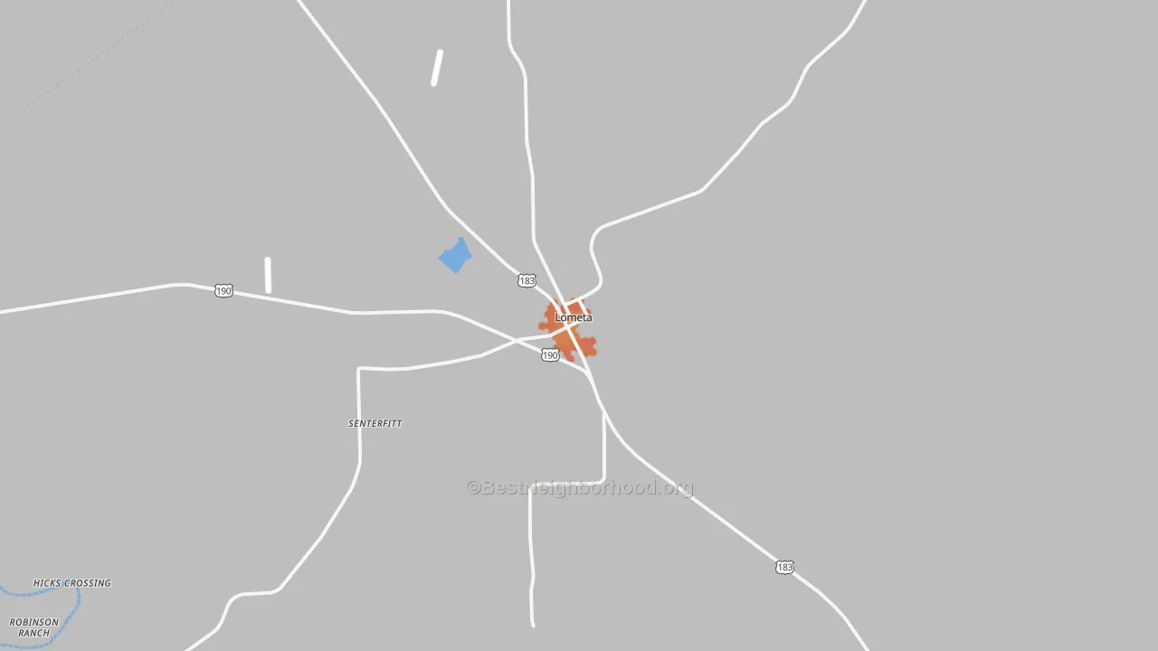 Bike Grade map of Lometa, TX