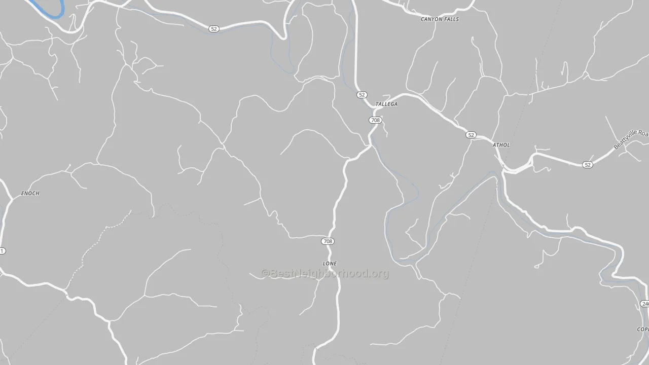 Bike Grade map of Lone, KY