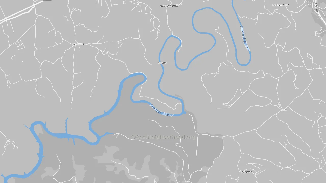 Bike Grade map of Lone Mountain, TN