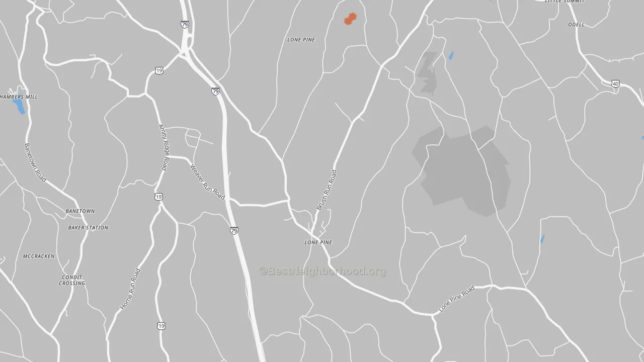 Bike Grade map of Lone Pine, PA