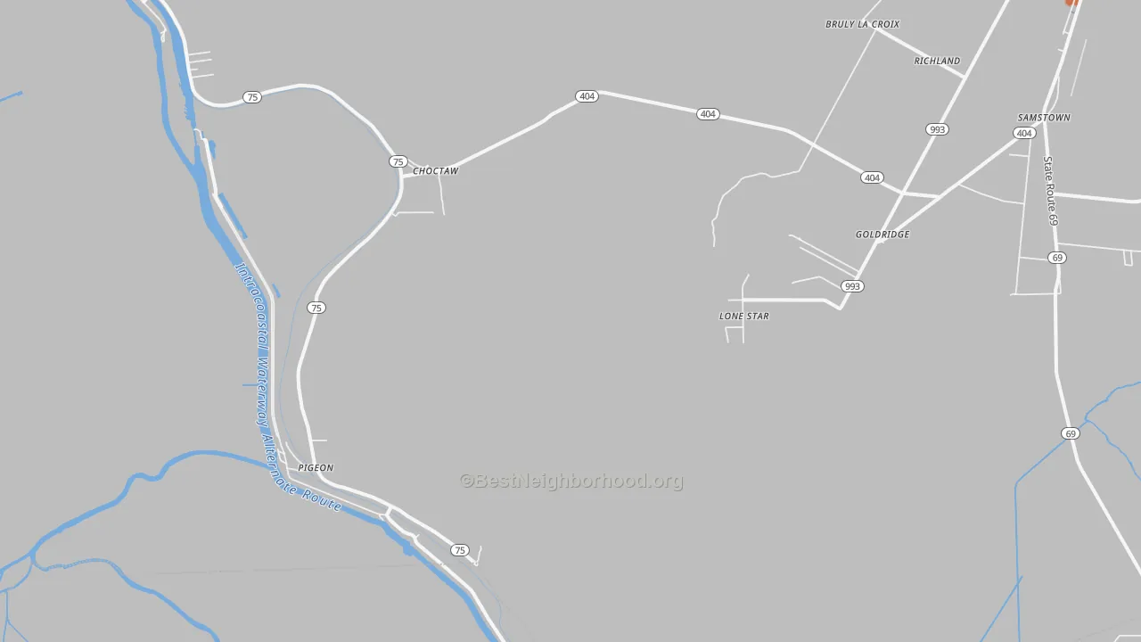 Bike Grade map of Lone Star, LA