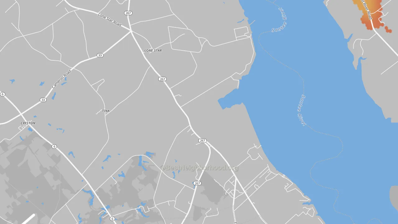 Bike Grade map of Lone Star, SC