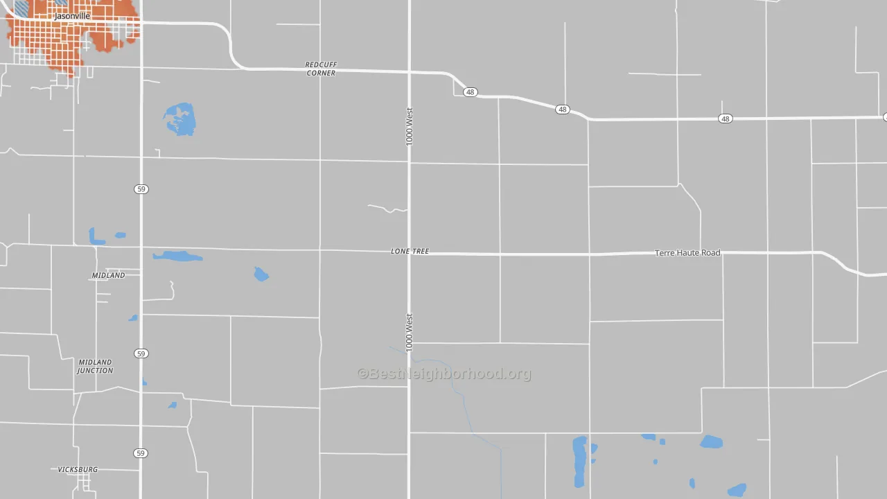 Bike Grade map of Lonetree, IN